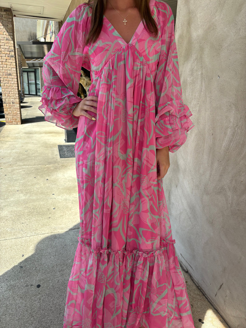 Amara Maxi Dress • Pink