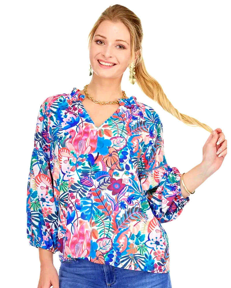 Nirvana Ruffle Blouse • Floral