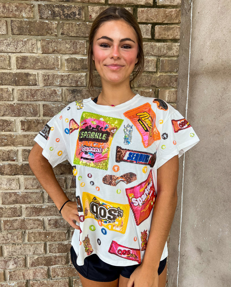 Queen of Candy Boxy Tee • White