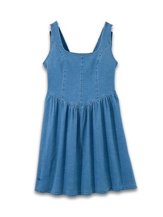 Tie-Back Denim Mini Dress