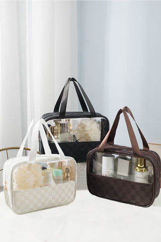 Checkered Pattern Travel Bag
