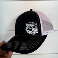 Youth Bulldog Statement Leather Patch Hat • Black