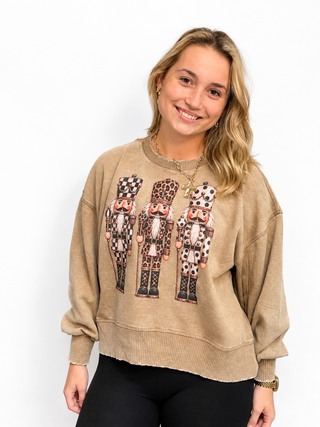 Nutcracker Graphic Long Sleeve • Ash Mocha