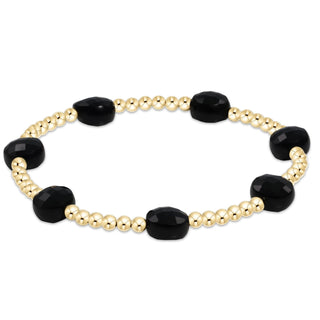 Admire Gold 3mm Beaded Bracelet • Onyx