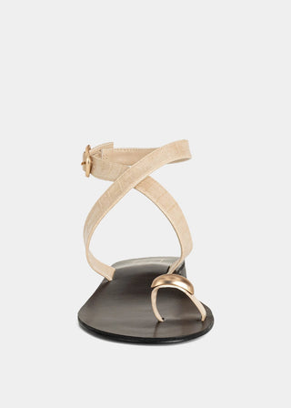 Barcelona Ankle Strap Sandal • Beige