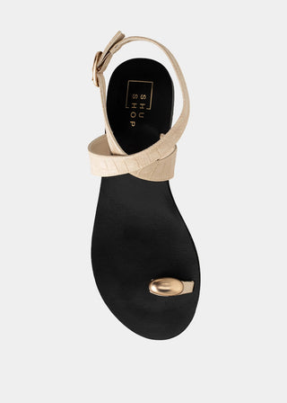 Barcelona Ankle Strap Sandal • Beige