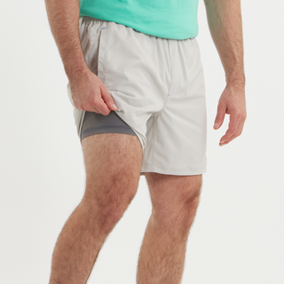 Billfish Lined Performance Short • Light Gray