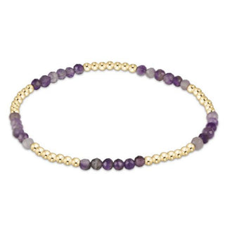 Blissful Pattern 2.5mm Bead Bracelet • Amethyst
