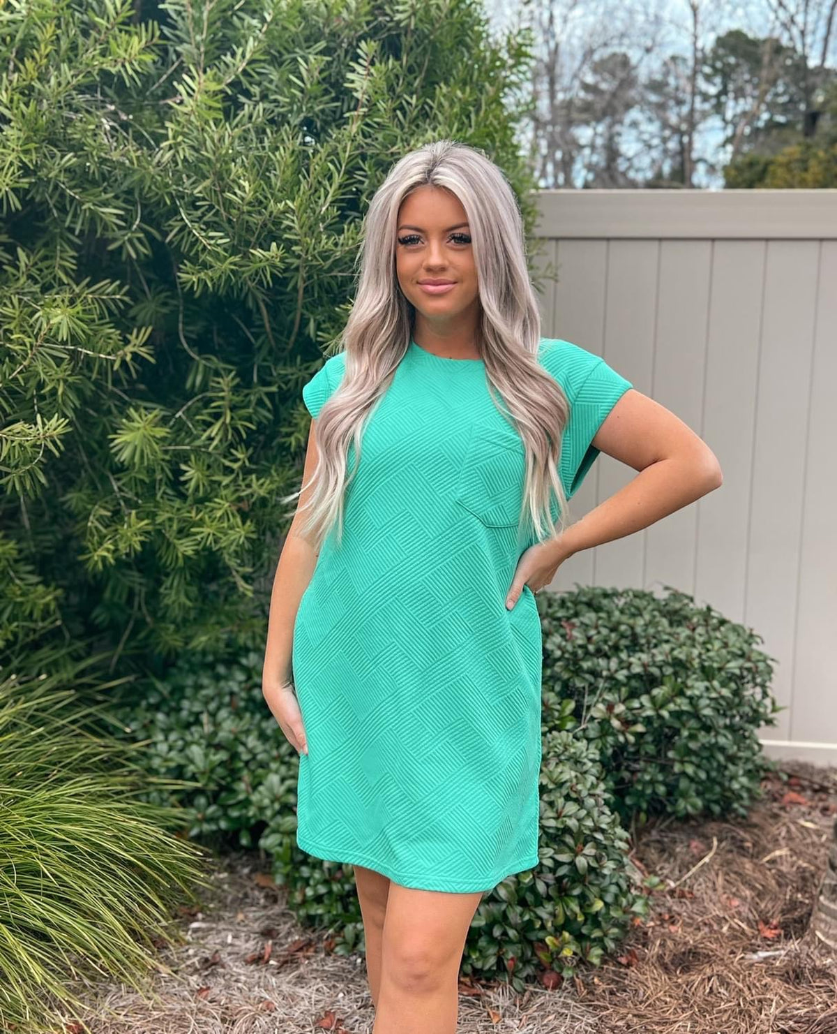 Basic Knit Mini Dress • Mint