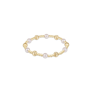 Dignity Sincerity Gold 6mm Bracelet • Pearl