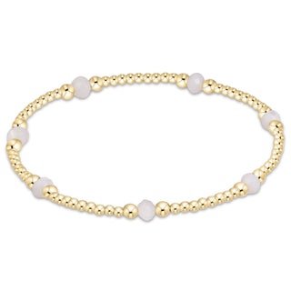 Purpose Gemstone 4mm Bead Bracelet • Mother of Pearl
