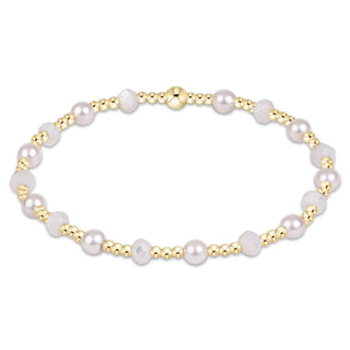 Sincerity Gemstone & Pearl 4mm Bracelet • Mother of Pearl