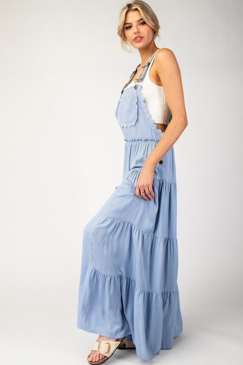 Cover Me In Tiered Jumpsuit • Denim