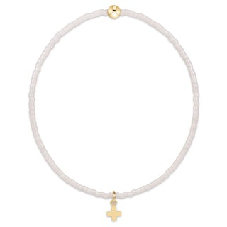 Hope Classic Milkshake Bracelet • Signature Cross Small Gold Charm