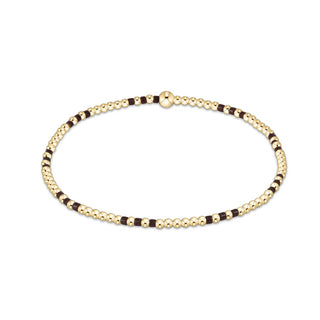 Hope Joy Pattern 2mm Bead Bracelet • Chocolate