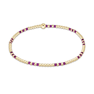 Hope Joy Pattern 2mm Bead Bracelet • Fuchsia