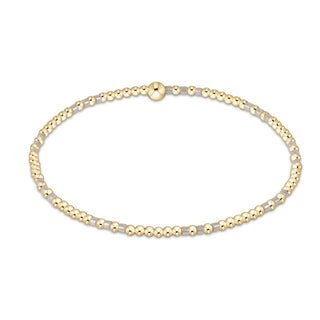 Hope Joy Pattern 2mm Bead Bracelet • Milkshake