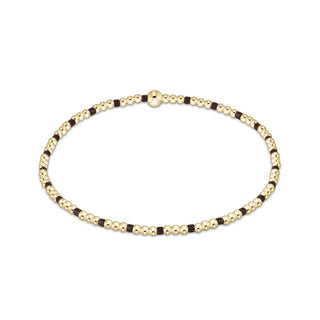 Hope Sincerity Pattern 2mm Bead Bracelet • Chocolate