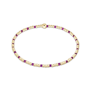 Hope Sincerity Pattern 2mm Bead Bracelet • Fuchsia