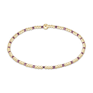 Hope Sincerity Pattern 2mm Bead Bracelet • Pink Metallic