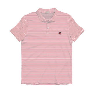 UGA Standing Dawg Red & White Beech Performance Polo