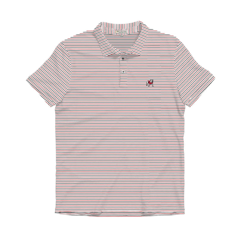 Standing Dawg Performance Polo • Beech Red,Black+White