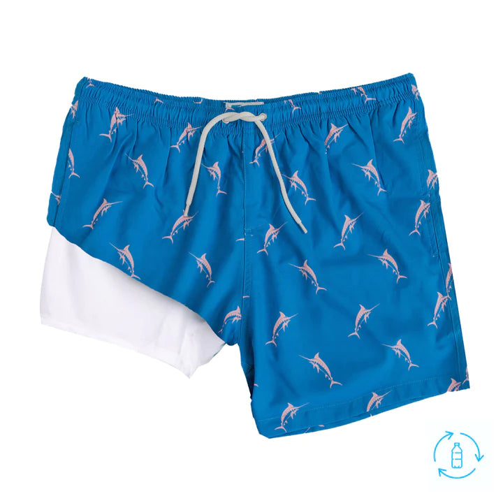 Blue Marlin Swim Trunks