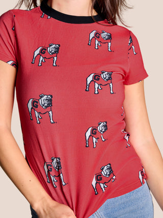 The Roster Ribbed Tee • Georgia
