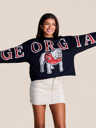 The Stadium Sequin Crewneck • Georgia