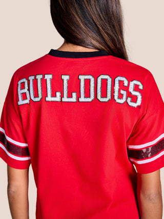 The Blitz Sequin Jersey Tee • Georgia