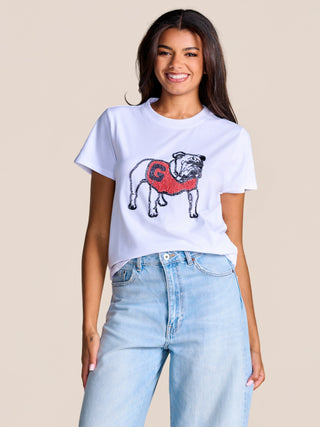 The Mascot Beaded Tee • Georgia