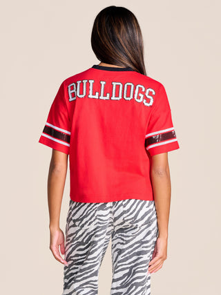 The Blitz Sequin Jersey Tee • Georgia
