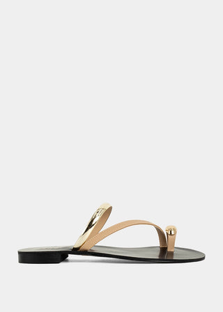 Brenda Flat Sandal • Nude