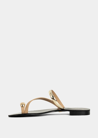 Brenda Flat Sandal • Nude