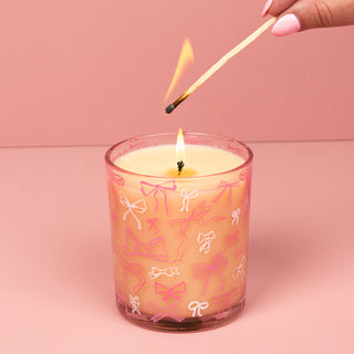 Sweet Grace Pink Bow Candle #072