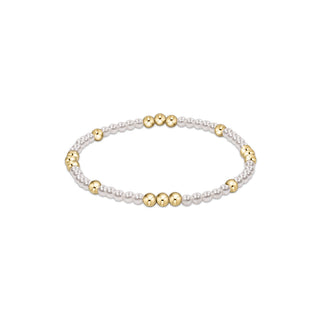 Worthy Patter 3mm Bead Bracelet • Pearl