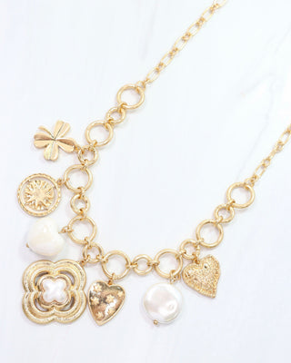 Duchess Charm Necklace • Worn Gold