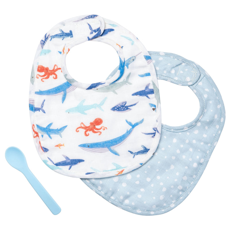 Muslin Bib Set • Shark