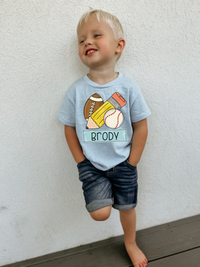 Toddler • Personalized Sports Pencil Tee