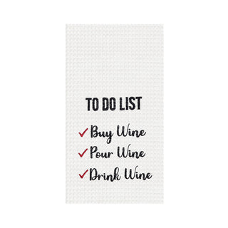 To Do List Waffle Weave Kitchen Towel