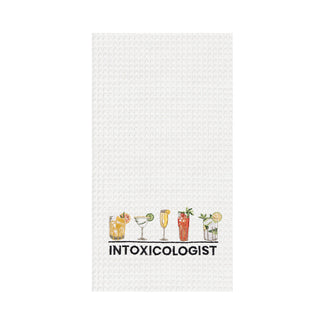 Intoxicologist Waffle Weave Kitchen Towel