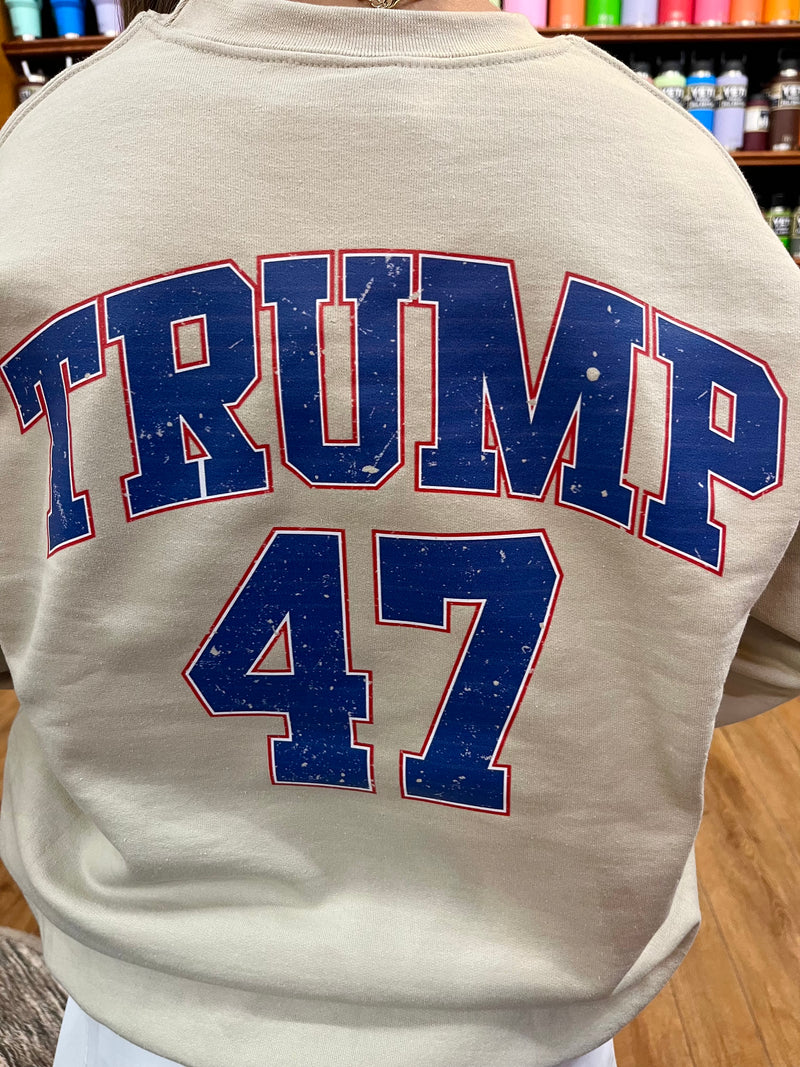 Trump 47 Sweatshirt • Tan