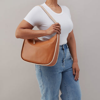 Mia Crescent Large Hobo • Warm Cashew