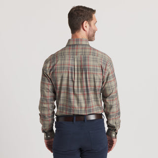 Barnstable Lines Performance Dress Shirt • Sage & Navy