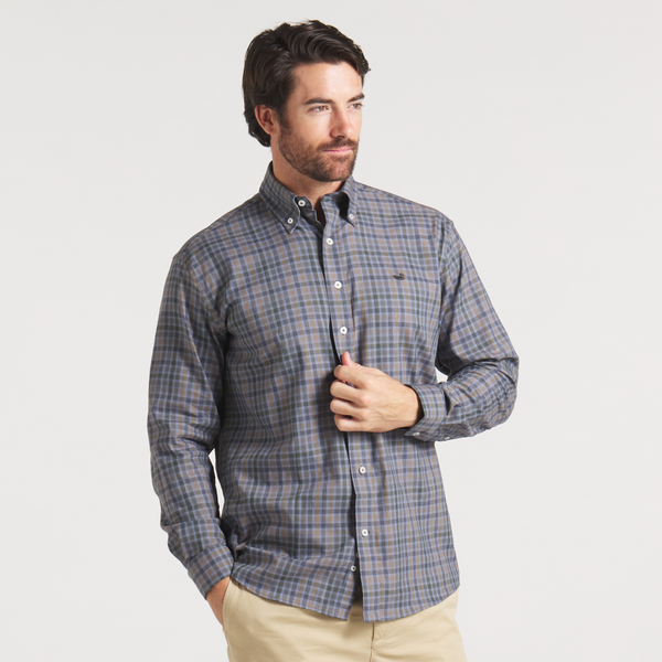 Brantley Performance Dress Shirt • Slate & Navy