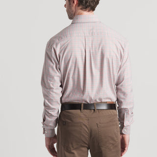 Dyer Performance Gingham Dress Shirt • Burnt Taupe & Dark Olive