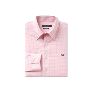Dyer Performance Gingham Dress Shirt • Camelia & Wharf Purple