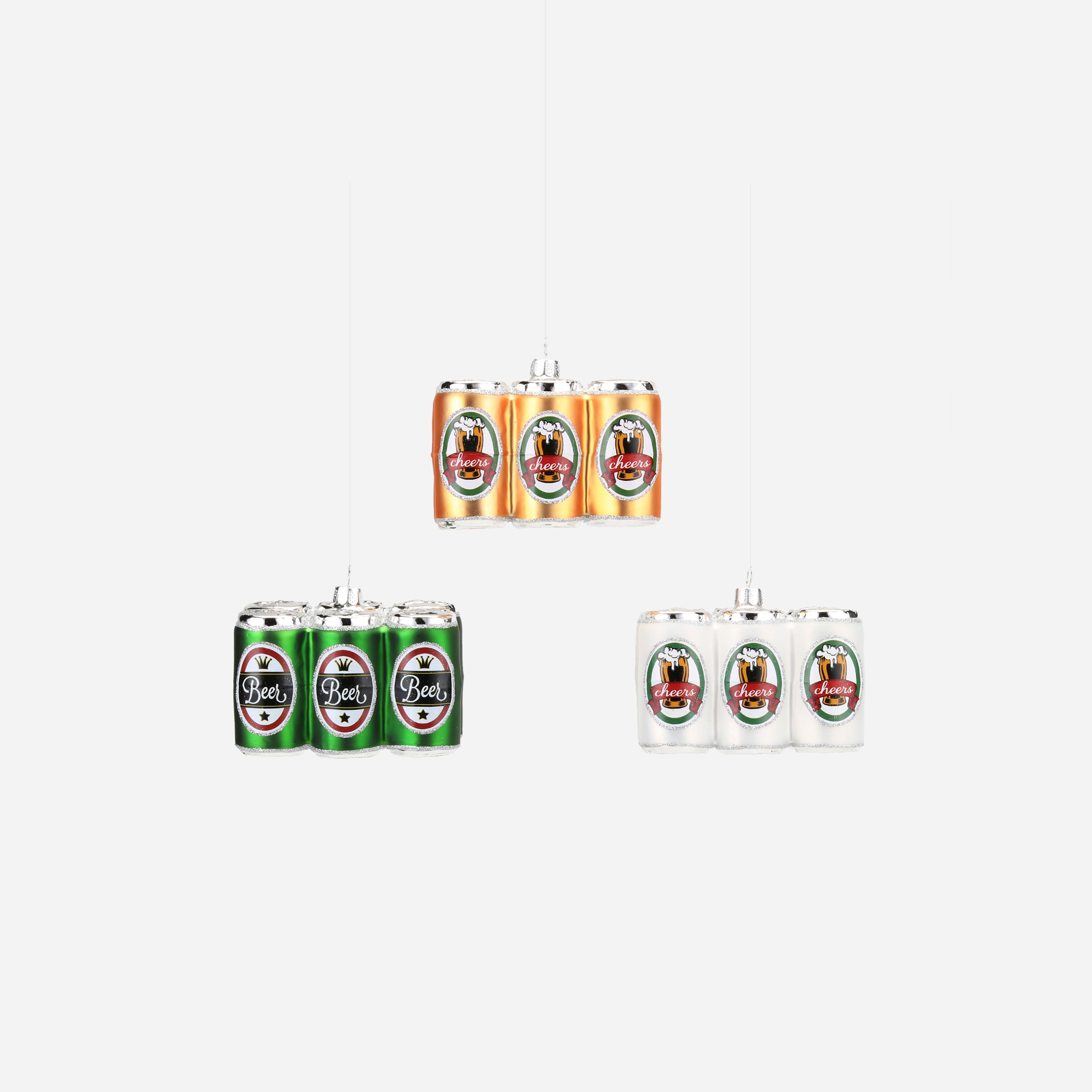 Six Pack Ornament - 3 Assorted Colors