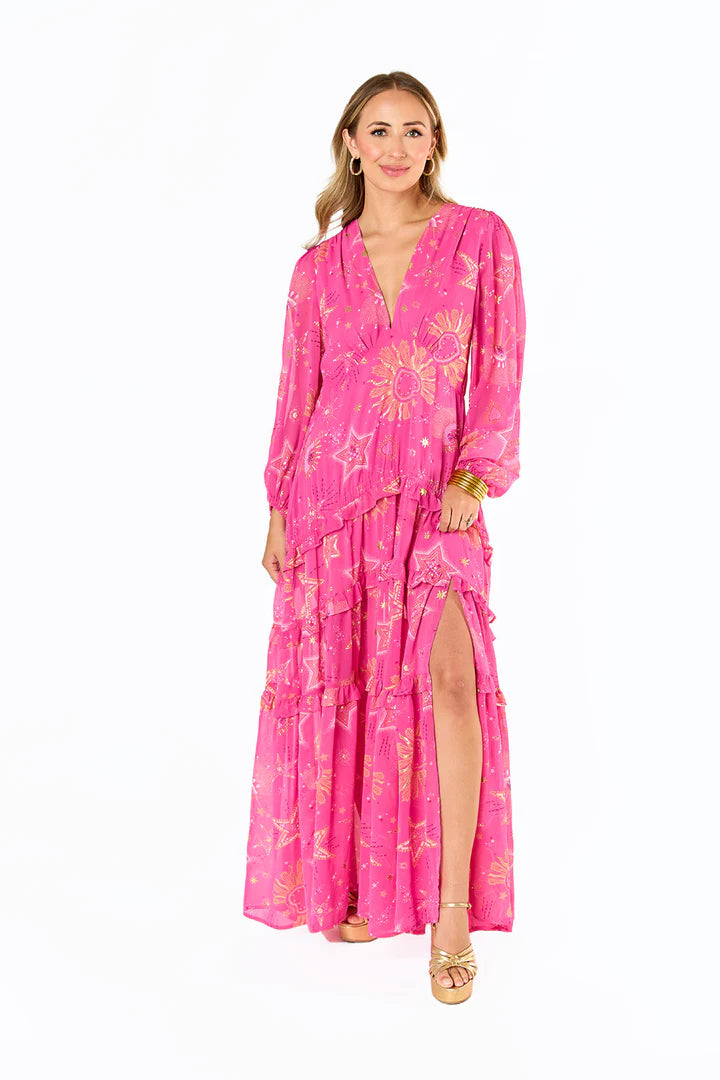 Zodiak Long Sleeve Maxi Dress • Baton Rouge