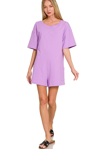 Bella Two-Way Neckline Romper • B Lavender